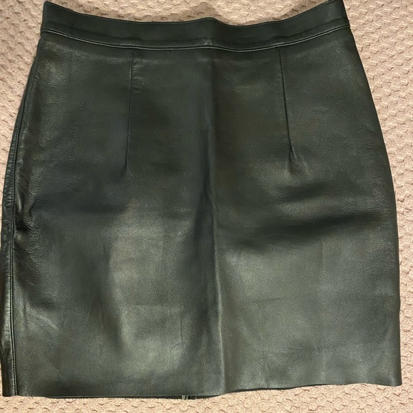 NWT Genuine Leather Skirt, American Apparel, Black - Picture 2 of 6